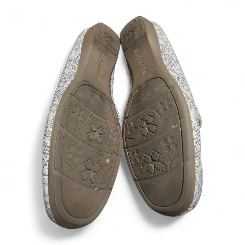 Naturalizer Gisella Snake Print Loafers Grey White N5‎ Comfort Shoes Buckle 9